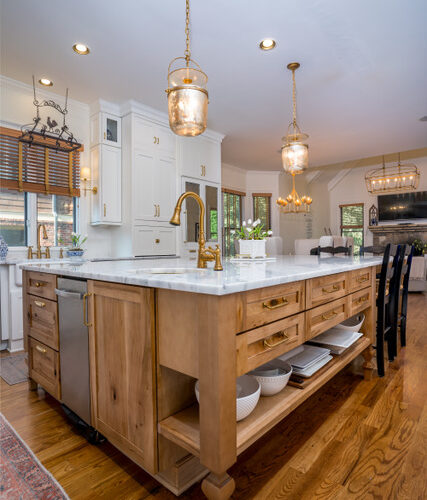 Marble countertops in a newly redesigned kitchen in Atlanta GA